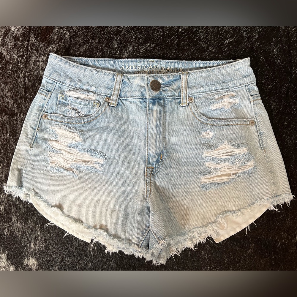 AEO Distressed Denim Shorts